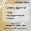 Vitamin C Serum for Face - Anti Aging & Reduce Wrinkles, Dark Spots & Sun Damage - Face Serum for Women to Enhance Collagen Level - Contains Hyaluronic Acid & Vitamin E - 1.7 Fl. Oz