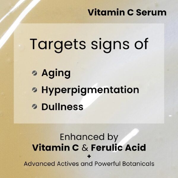 Vitamin C Serum for Face - Anti Aging & Reduce Wrinkles, Dark Spots & Sun Damage - Face Serum for Women to Enhance Collagen Level - Contains Hyaluronic Acid & Vitamin E - 1.7 Fl. Oz