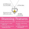 Forever March Birthstone 18k White Gold Plated Women's Necklace, Swarovski Crystals