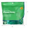 (3 pack) Sensitive Clean Floss Picks, Mouthwash Burst Mint Flavor (300 Count), Compare to Oral-B® Glide + Scope® Outlast®