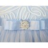 Flower Girls Dress Blue Belted Wedding Party Bridesmaid 12
