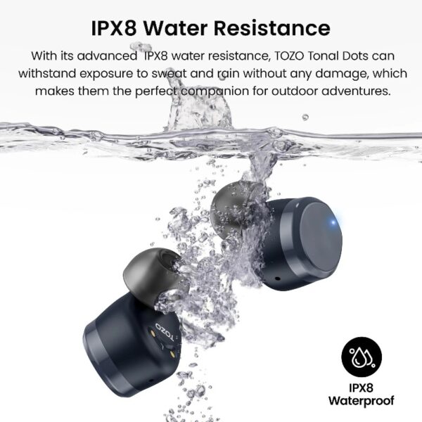 T12 in-Ear Wireless Earbuds Bluetooth 5.3 Headphones with 32EQ Mode,Stereo Bass Bluetooth Earbuds with ENC Noise Cancelling Mic,55H Play,IPX8 Waterproof,Wireless Charging for Home,Sports,Travel