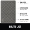 GRIP Cat Litter Box Mat, 35x23, Water Resistant Kitty Litter Trapping Mat, Textured Backing, Easy to Clean, Less Waste and Clean Floors, Kitten Supplies for Indoor Cats, Soft on Paws, Gray