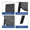 Outdoor Patio Dining Chairs Set of 2,Breathable Seat Fabric and Alloy Steel Frame for Backyard Porch Garden Sunroom , Dark Gray