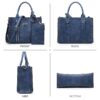 9fc27aecbdd44694a0b5b32d01783643 Women's 3Pcs Purse Handbag Shoulder Bag Tote Satchel Hobo Bag Briefcase Work Bag for Ladies