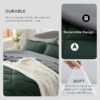 Light Purple Queen Comforter Set - 7 Pieces Reversible Queen Bed in a Bag, Queen Bed Set Light Purple and Grey with Comforters, Sheets, Pillowcases & Shams