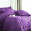 8 PCS Modern Comforter Set with Sheets All Season Bed in a Bag, Black, Queen Size