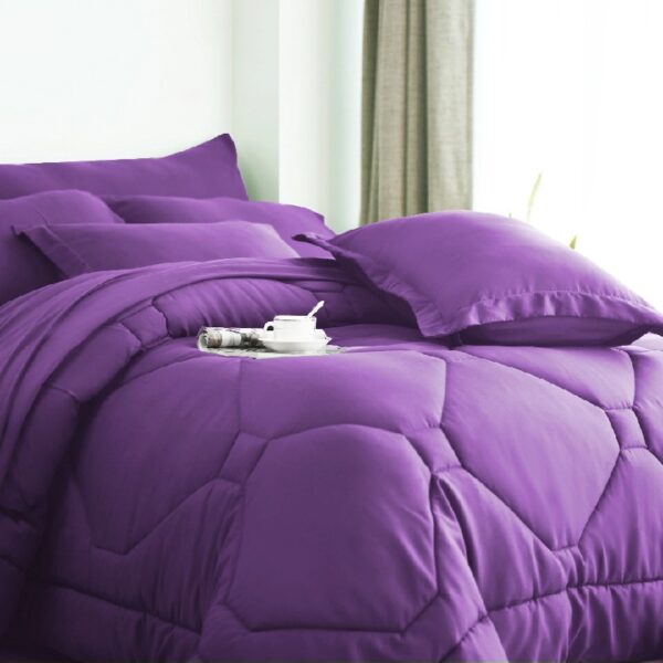 8 PCS Modern Comforter Set with Sheets All Season Bed in a Bag, Black, Queen Size