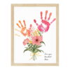 Handprints Flowers And Pumpkins Festival Posters Christmas Mother's Day Canvas Painting For Mom Or Grandparents Home Decor Gift