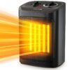 Space Heater, 750W/1500W, Ceramic Small Fan Heater for Indoor Use, 2S Rapid Heating, Multiple Safety Protection, White