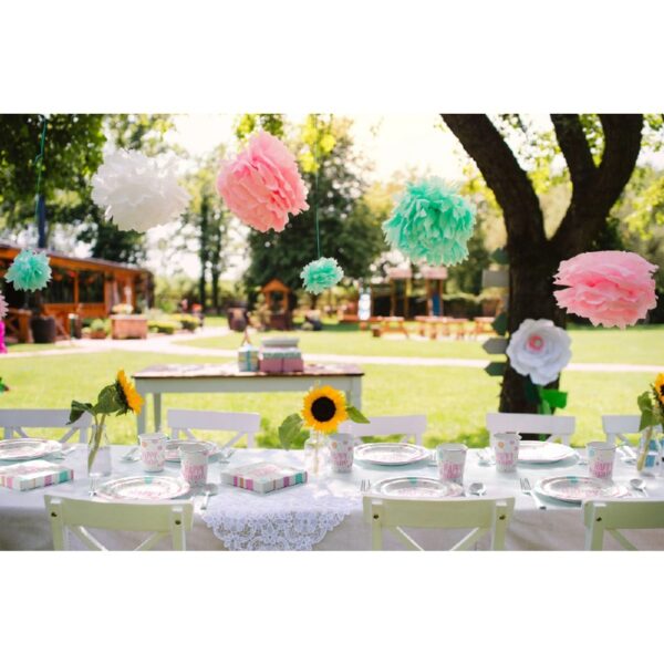 Exquisite 350 Piece Easter Plastic Disposable Party Plates & Dinnerware Combo Set