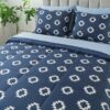 7 Piece Reversible Bed in a Bag Comforter Set with Sheets, Black, Queen