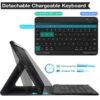 Keyboard Case for iPad 9th/8th/7th Gen 10.2 inch, iPad Air 3rd, Pro 10.5 - Colorful Backlite Keyboard, 360 Rotatable Detachable Magnetic Protective Cover, Pencil Holder, Auto Sleep/Wake