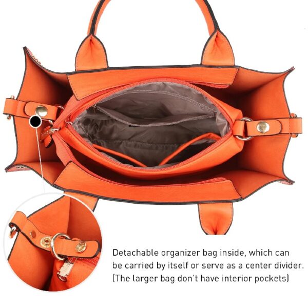 a0824ec134d646b4a815b32d0178596e Women's 3Pcs Purse Handbag Shoulder Bag Tote Satchel Hobo Bag Briefcase Work Bag for Ladies