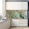 Light luxury imitation marble stickers for furniture renovation kitchen stove tabletop decoration high temperature resistance waterproof oil Peel And Stick wallpaper