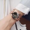 Women Watch Fashion Rose Gold Diamond Analog Quartz Female Watch for Women Luxury Dress Ladies Stainless Steel Luminous Waterproof Date Wrist Watches Green Dial