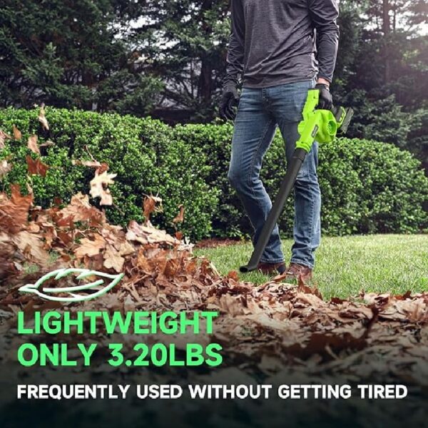 20V Cordless Leaf Blower, 120MPH Electric Blower with 1 Batteries & Charger, Lightweight Yard Tools for Lawn Care, Patio, Backyard, Garden, Grass Blower for Floor and Outdoor Use