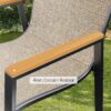 Outdoor Patio Dining Chairs Set of 2,Breathable Seat Fabric and Alloy Steel Frame for Backyard Porch Garden Sunroom , Dark Gray