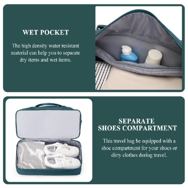 a1e1591bd84c4d858cc8b32d0176b482 Weekender Bags for Women, Travel Duffel Bags with Shoe Compartment,Personal Item Travel Bag for Airlines, Carry on Overnight Tote Bag for women,Beige&Brown