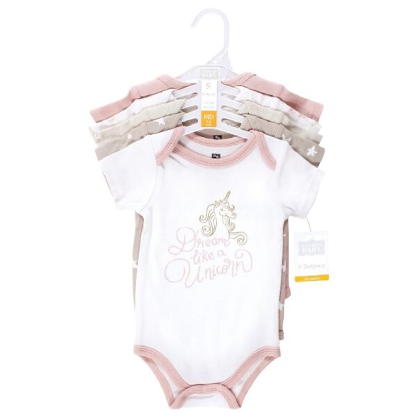 Short Sleeve Bodysuits, 5-Pack, Newborn- 24 Months