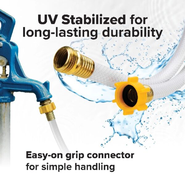 TASTEPURE 50-Foot RV Drinking Water Hose - Lead-Free, PVC, White (22793)