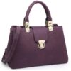 Women Satchel Handbags Top Handle Purse Medium Tote Bag Vegan Leather Shoulder Bag