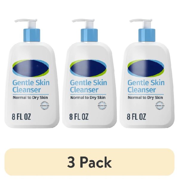 (3 pack) Gentle Skin Cleanser for Dry to Normal Sensitive Skin, 8 oz