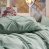 Dorm Bedding Twin Comforter Set - 5 Pieces Pintuck Bed in A Bag with Comforters, Sheets, Pillowcases & Shams