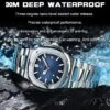 Men Watch Rose Gold Quartz Stainless Steel Sports Waterproof Luminous Date Fashion Watches