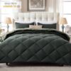 3 Pieces Bed in a Bag Comforter Set Duvet Insert,Reversible,Red/Black,Full Size Comforter Set-200GSM