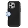 Rugged Phone Case with Holster for iPhone 16 Pro Max - Black