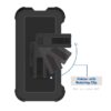 Rugged Phone Case with Holster for iPhone 16 Pro Max - Black