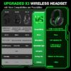 X3 Wireless Gaming Headset for Xbox Series X|S, PS5, PC, Mac – Bluetooth Headphones with Noise Cancelling Mic, 60H Playtime, Low Latency - White