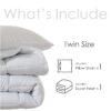 Queen Size 3-Piece All-Season Down Alternative Comforter Set Deep Black | Comforter + Pillow Cases Bedding Set | Hotel Grade Bed in a Bag by