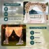 YIYIBYUS 9.8FT x 9.8FT Wedding Backdrop Stand,Square Metal Balloon Arch Stand,Gold Adjustable Backdrop Stand Pipe Kit for Birthday Party Event