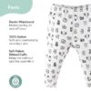 Baby Boy or Baby Girl Pants Set, 5 Pack, Grey Safari Animals