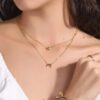 Dainty Heart Necklace Sterling Silver Charm Necklace Pendant Jewelry Gift for Women Mom