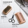 Beard Grooming Kit for Men - 8Pcs Beard Care Kit with Wash & Conditioner & Traveling Bag, Gift Sets for Men
