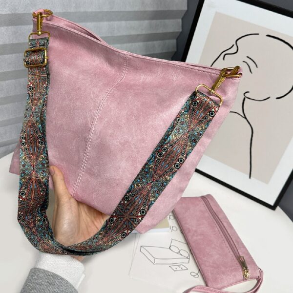 Hobo Bags for Women Crossbody Handbags Guitar Strap Shoulder Bucket Bag Vegan Leather Purse Trendy Boho Tote Purses