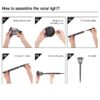 10 Pack Solar Lights Outdoor Decorative, Solar Pathway Lights Outdoor, Solar Powered Garden Yard Lights for Walkway Sidewalk Driveway. (Brown, Cool White)