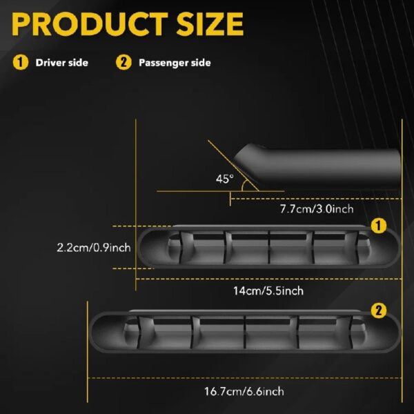 Rear Seat Vent Deflectors for 2014 to 2019 Chevrolet Silverado and GMC Sierra, Directional Air Vent Deflectors for Rear Passenger