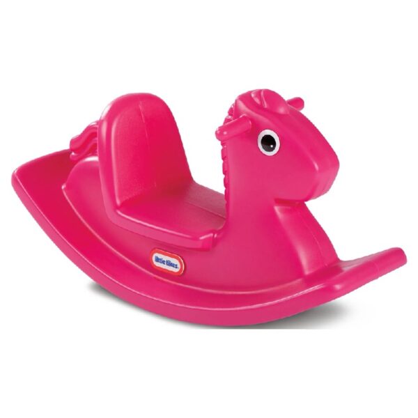 Kids Rocking Horse in Magenta, Classic Indoor Outdoor Toddler Ride on Toy, Kids Boys Girls Ages 12 Months to 3 Years