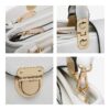Women Satchel Handbags Top Handle Purse Medium Tote Bag Vegan Leather Shoulder Bag