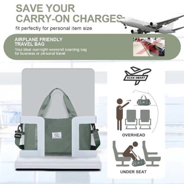 a49cfe02cab54c298d2db32d0176b22c Weekender Bags for Women, Travel Duffel Bags with Shoe Compartment,Personal Item Travel Bag for Airlines, Carry on Overnight Tote Bag for women,Beige&Brown