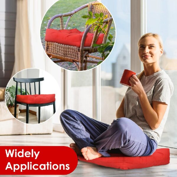 2 PCS 21'' x 21'' Patio Chair Seat Cushion Pads Indoor/Outdoor Turquoise