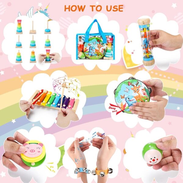 Baby Music Toys Child Educational Wooden Musical Instruments for Kids Birthday Toddler Toy