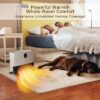 1500W Space Heater, Fast Heating with 4 Modes, Wall-Mounted & Freestanding, Smart App & Remote Control, Quiet Turbo Fan, 24H Timer, Safe for Bedroom & Office