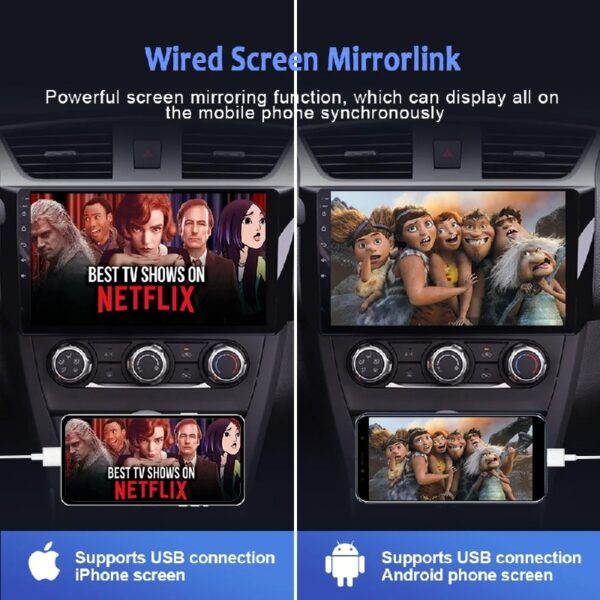 Wireless Apple CarPlay and Wireless Android Auto 2 in 1 Dongle for Android Car Radio with Android 4.4.2 or Above, Built-in Autokit APK Wired Screen Mirroring FOTA Upgrade