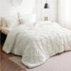 Dorm Bedding Twin Comforter Set - 5 Pieces Pintuck Bed in A Bag with Comforters, Sheets, Pillowcases & Shams