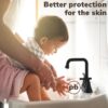Bathroom Sink Faucet, 4 inch Matte Black Bathroom Faucets with Pop-up Drain and Supply Lines, Stainless Steel 2-Handle Centerset Faucet for Bathroom Faucet 3 Hole